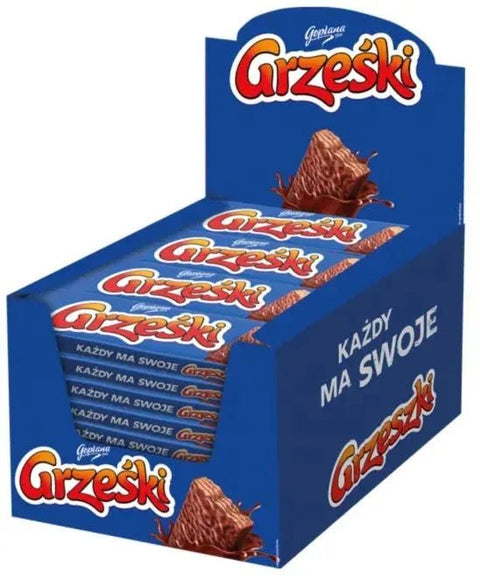 36x Goplana Grzeski Polnischer Waffelriegel mit Schokolade 36g - Polskashop24