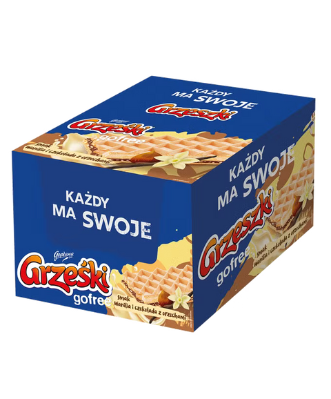 Waffelriegel Gofree Vanille-Schoko-Nuss Karton 35x33g - Grześki