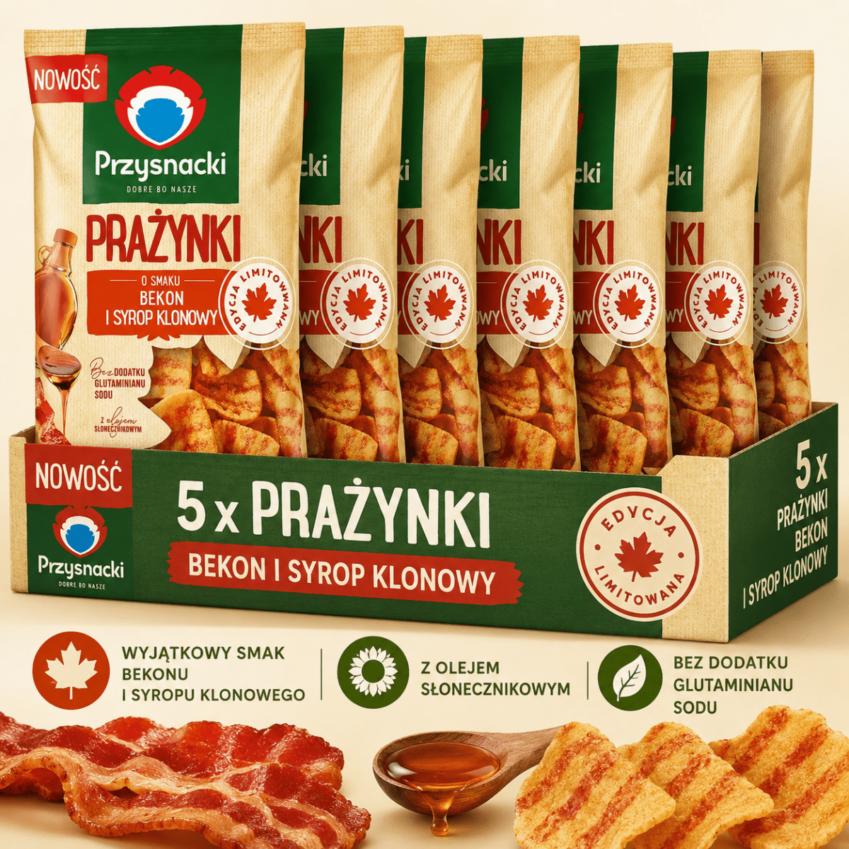 5er Bundle Prazynki Bacon + Ahornsirup - Polskashop24