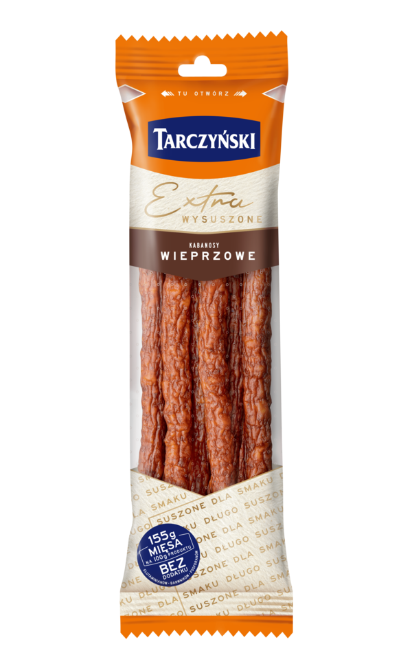 Tarczyński Kabanos mit Schweinefleisch 130g - Original polnische Wurstspezialität glutenfrei