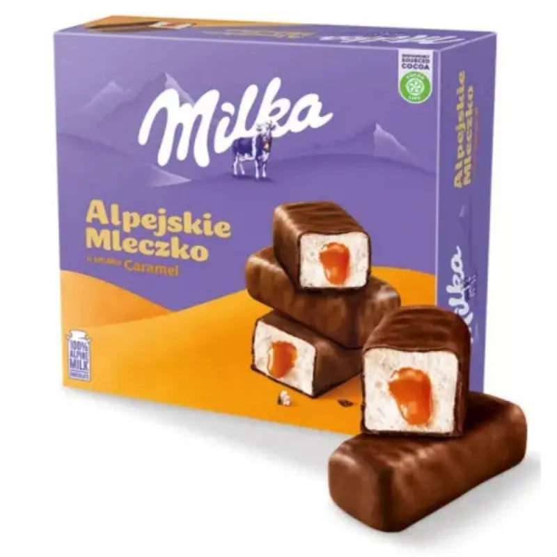 Milka Alpejskie mleczko caramel - Alpenmilch Karamell 350g - Polnische & Schlesische Spezialitäten - Online Supermarkt mit Lebensmittel aus Polen | Polski Sklep internetowy