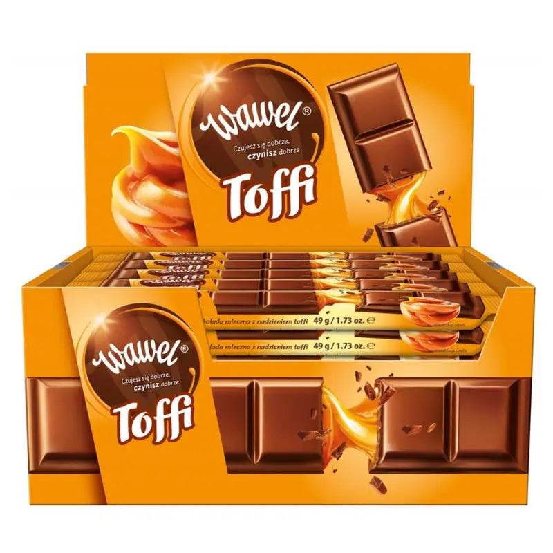 Wawel Toffi Schoko-Karamel-Riegel 30er Pack - Milchschokolade
