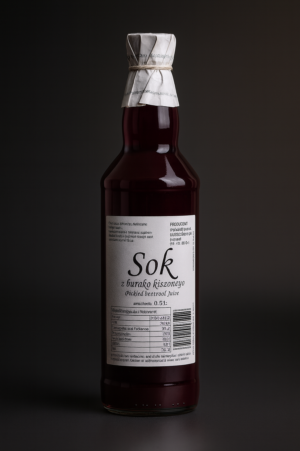 Rote Bete Saft Sok buraka kiszonego 0,5L - Brzeziecki