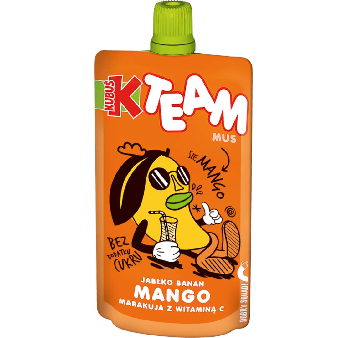 Kubuś Mus Mango Marakuja mit Vitamin C 100g Fruchtmus für Kinder von Maspex