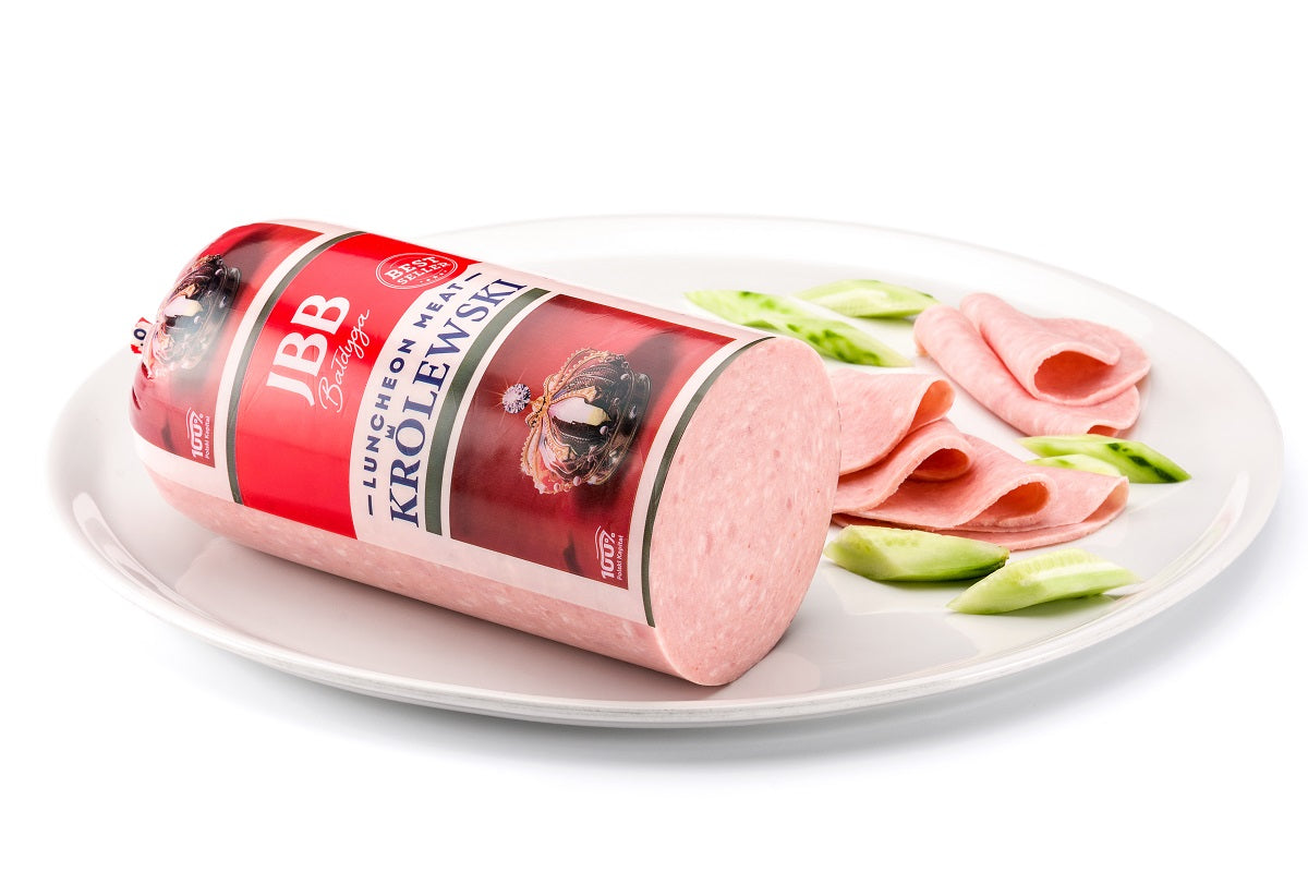 JBB Luncheon Meat Królewski ca. 2,2kg - Schweine-Geflügelwurst mit 61% Fleischanteil - Der König aller Frühstücke von JBB Bałdyga
