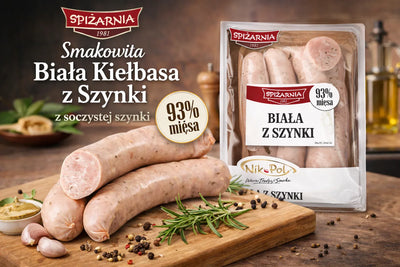 Nik-Pol Kielbasa Biala z Szynki Schinkenweißwurst 600g polnische Wurst gekühlt
