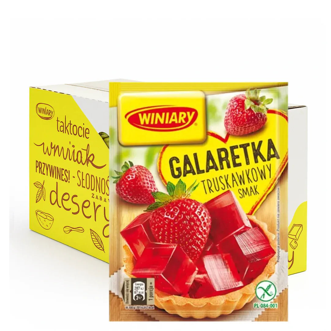 Winiary Galaretka Truskawkowy Erdbeer-Götterspeise 22er Vorratspack