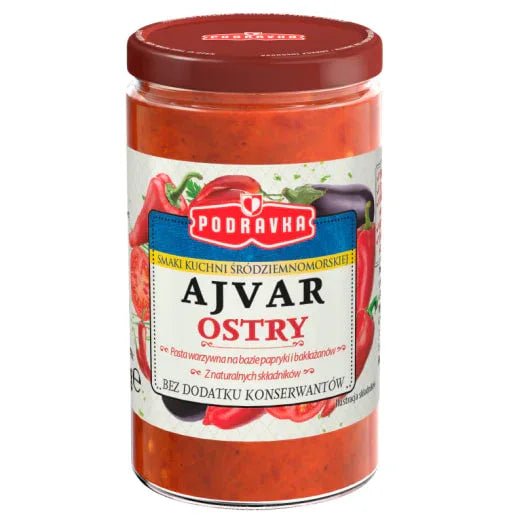 Ajvar scharf Gemüsepaste - Pasta Warzywna Ostra 195g - Podravka - Polskashop24