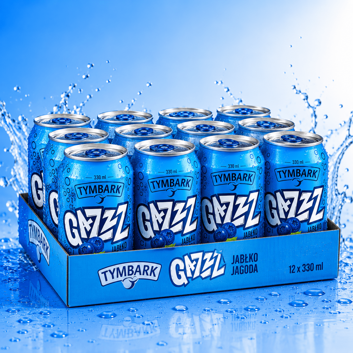 Apfel - Blaubeere Gazowany Jabłko Jagoda 12x330ml - Tymbark - Polskashop24