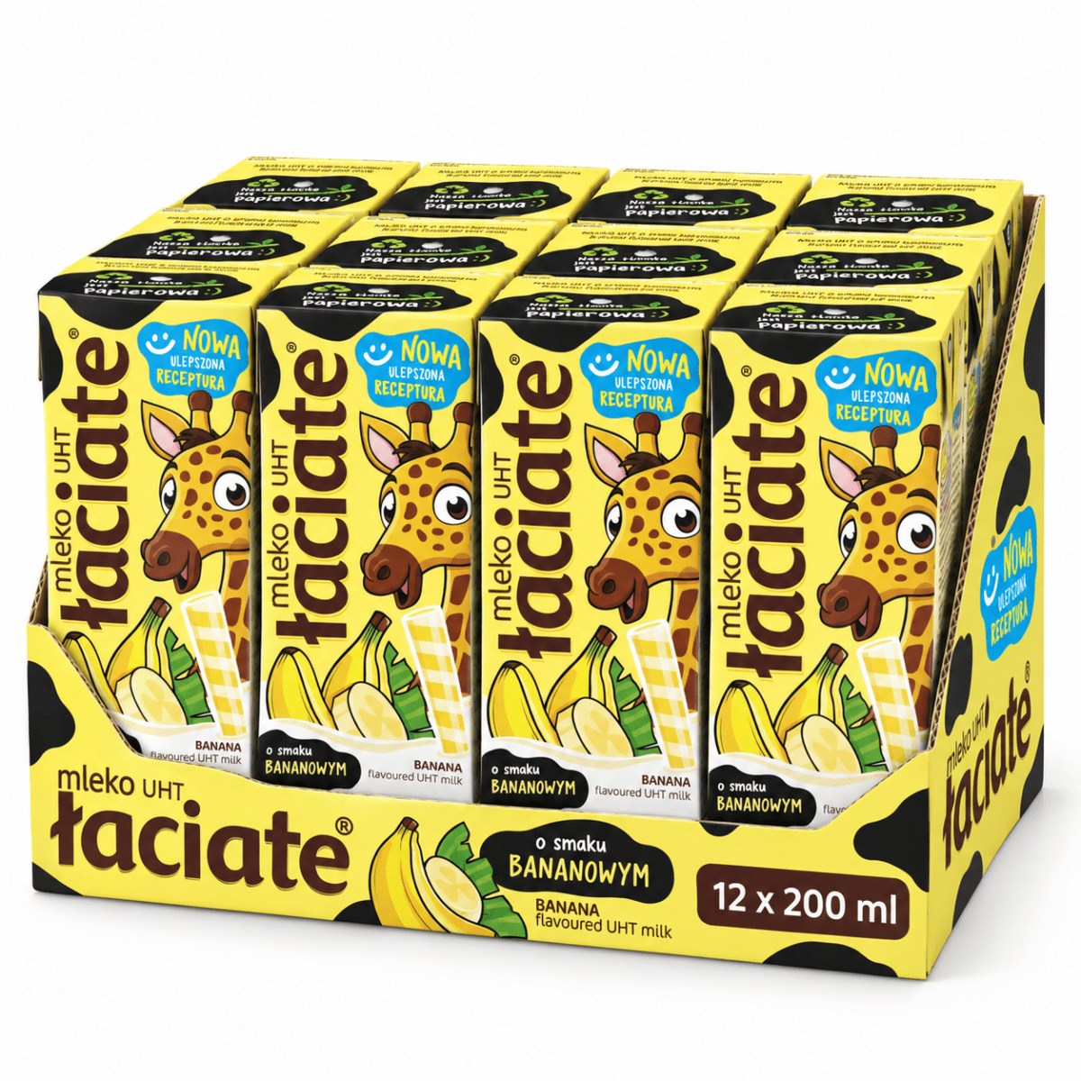 Bananen-Milch Mleko Bananowe 200ml - Łaciate - Polskashop24