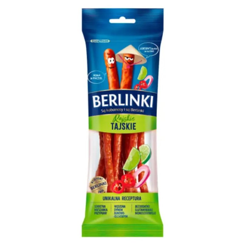 Berlinki Kabanosy Tajskie - Thai - Cabanossi 85g - Polskashop24.de - Online Supermarkt mit Lebensmittel aus Polen