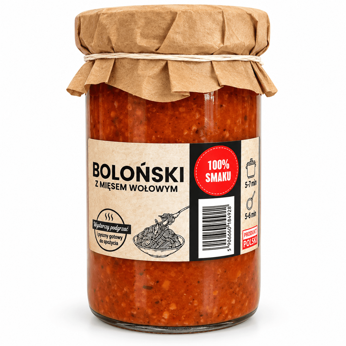 Mielczarek Sos Boloński z mięsem wołowym 490 g – Bolognese-Sauce mit Rindfleisch