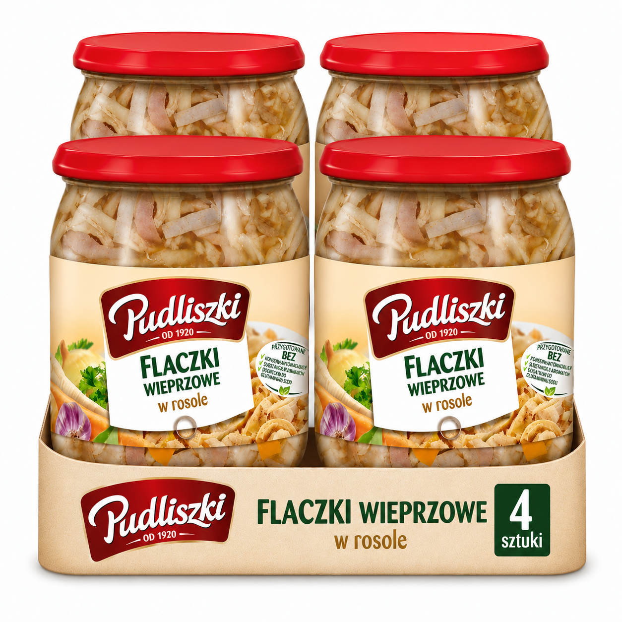 Pudliszki Schweinepansen in Brühe 4er Bundle 4x500g