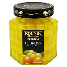 Marinierte goldene Zwiebeln - Premium Cebulka złocista 295g/150g - Rolnik