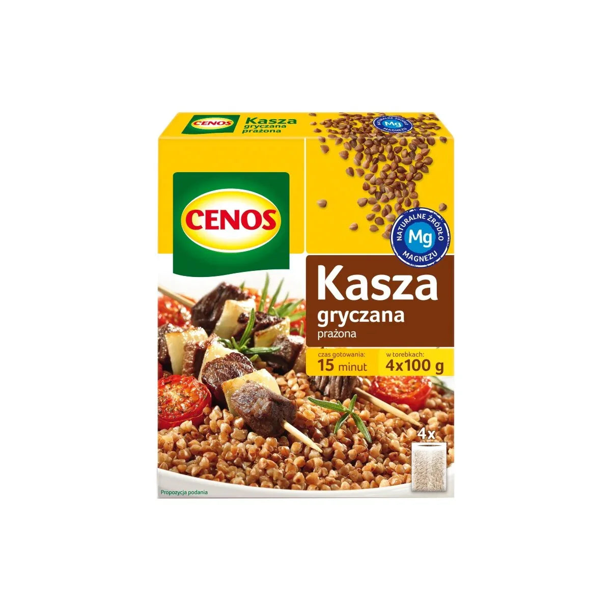 Cenos Geröstete Buchweizengrütze - Kasza gryczana prazona 400 g (4 x 100 g) - Polskashop24.de - Online Supermarkt mit Lebensmittel aus Polen