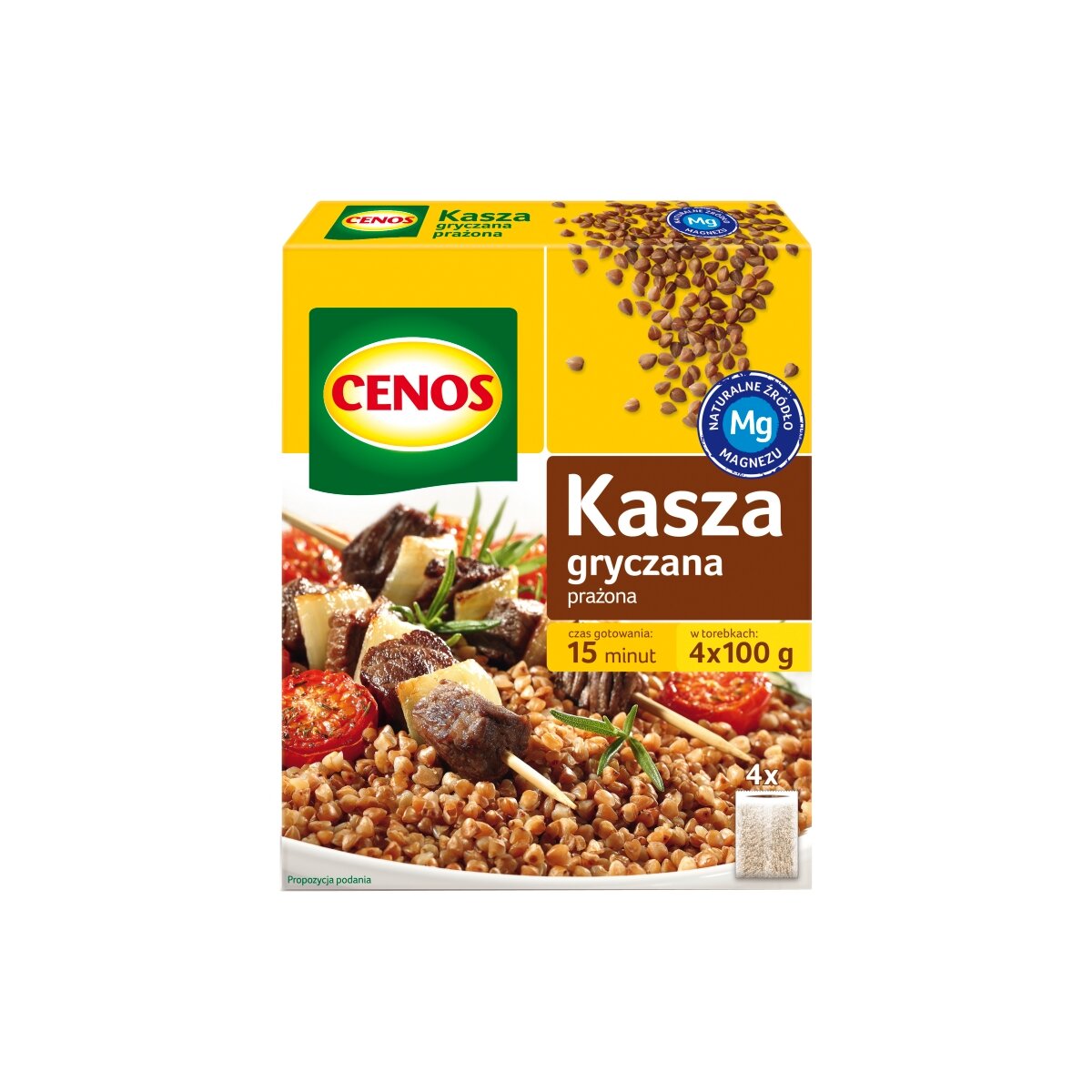 Cenos Geröstete Buchweizengrütze - Kasza gryczana prazona 400 g (4 x 100 g) - Polskashop24.de - Online Supermarkt mit Lebensmittel aus Polen