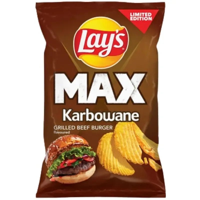 Chips Chipsy Lays Max Grilled Beef Burger 120g - Frito Lay - Polskashop24