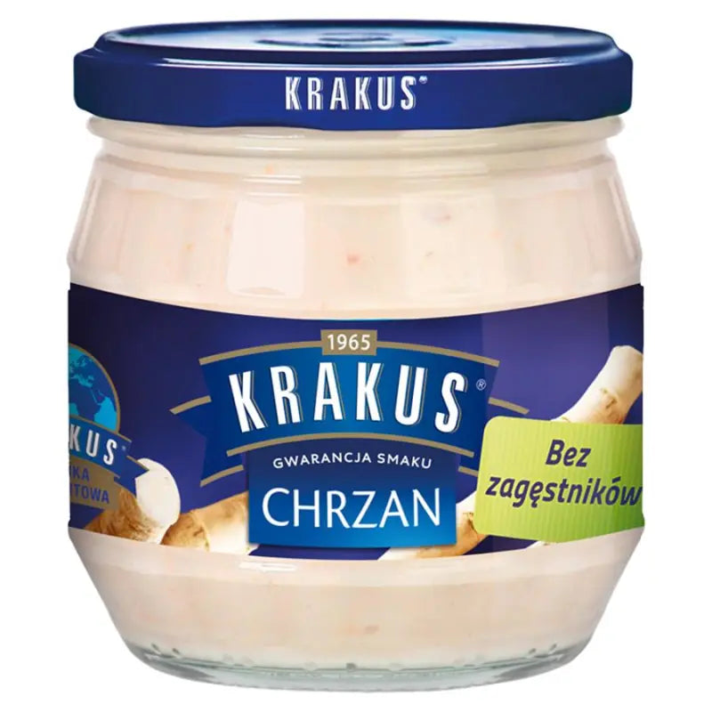Krakus Chrzan Tarty - Geriebener Meerrettich 190g mit 60% Meerrettich aus Polen
