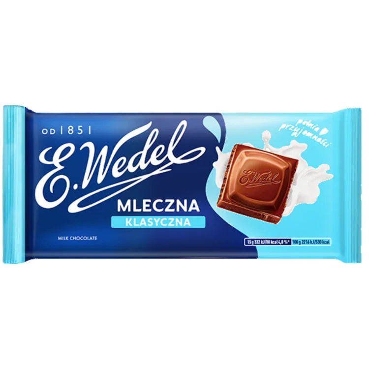 Czekolada Mleczna - Milchschokolade 90 g - E. WEDEL - Polskashop24