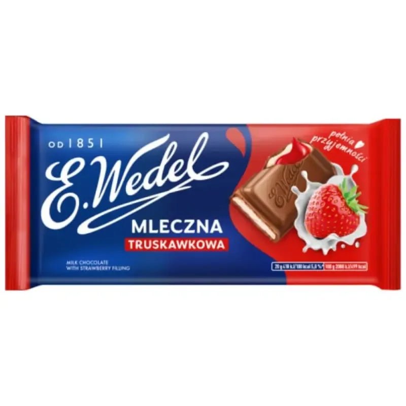 Czekolada Truskawkowa - Erdbeerschokolade 100 g - E. WEDEL - Polskashop24
