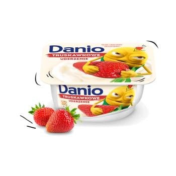Danio Erdbeere 140g – homogenisierter Quark mit Erdbeergeschmack - Polskashop24