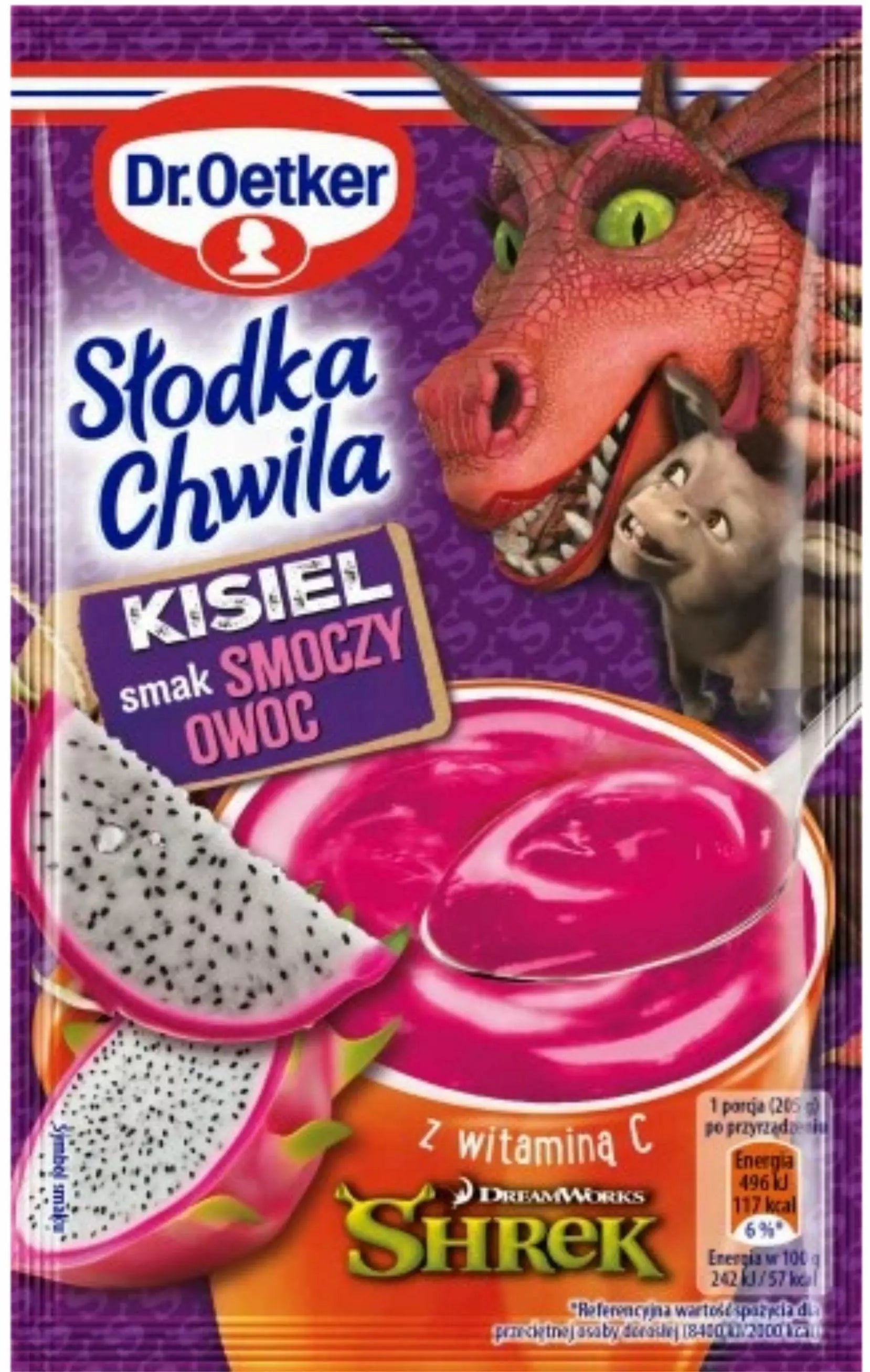 Fruchtdessert Kisiel Slodka Chwila Shrek Smoczy Owoc 30g - Dr. Oetker