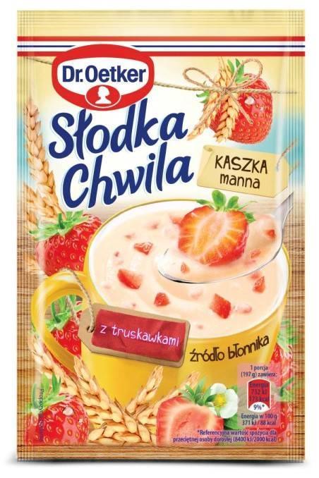 Dr. Oetker Kasza Manna Grießbrei mit Erdbeeren - Polskashop24