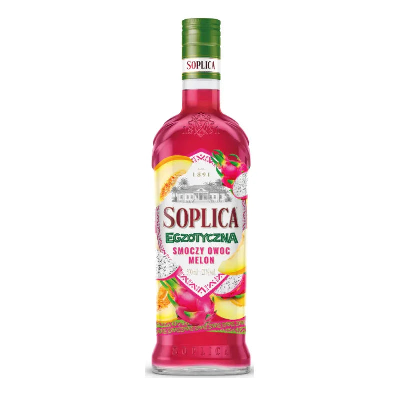 Drachenfrucht Melone Likör - Egzotyczna Smoczy Owoc Melon 500ml 21% Vol. - Soplica - Polskashop24