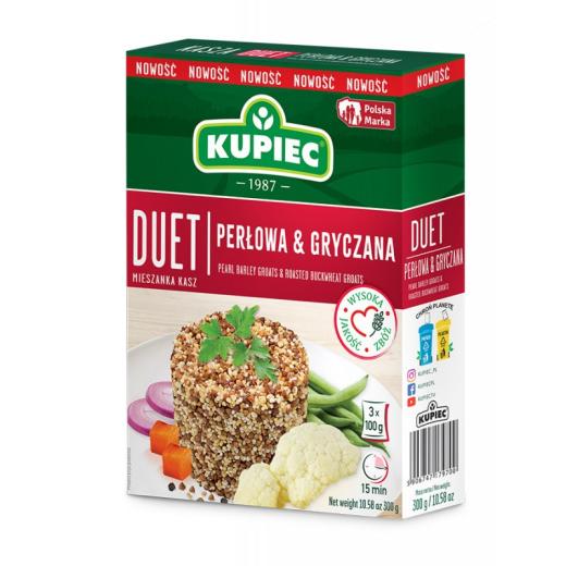 Kupiec Kasza Duett Pęczak & Buchweizen 3 x 100 g - Polskashop24