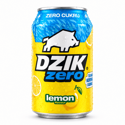 DZIK® Zero Lemon – Zuckerfreies Zitronengetränk 330ml (zzgl. 0,25€ Pfand) - Polskashop24