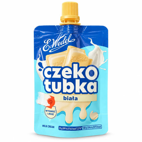 E. Wedel Czekotubka biała 50g – Packung auf weißem Hintergrund
