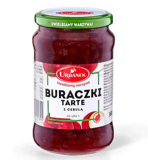 Eingelegte Rote Bete kaufen - Buraczki mit Zwiebeln 360g - Urbanek - Polskashop24