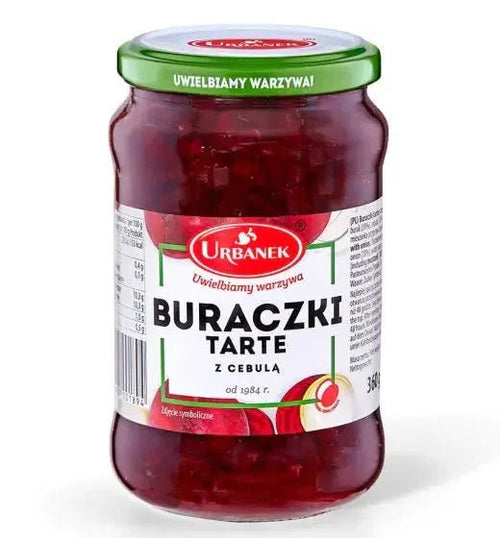 Eingelegte Rote Bete kaufen - Buraczki mit Zwiebeln 360g - Urbanek - Polskashop24