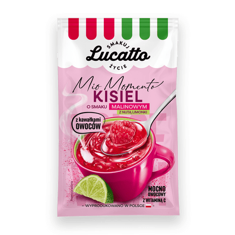 Emix Lucatto Kisiel Himbeere-Limette 31,5 g – Polnischer Instant-Kisiel - Polskashop24