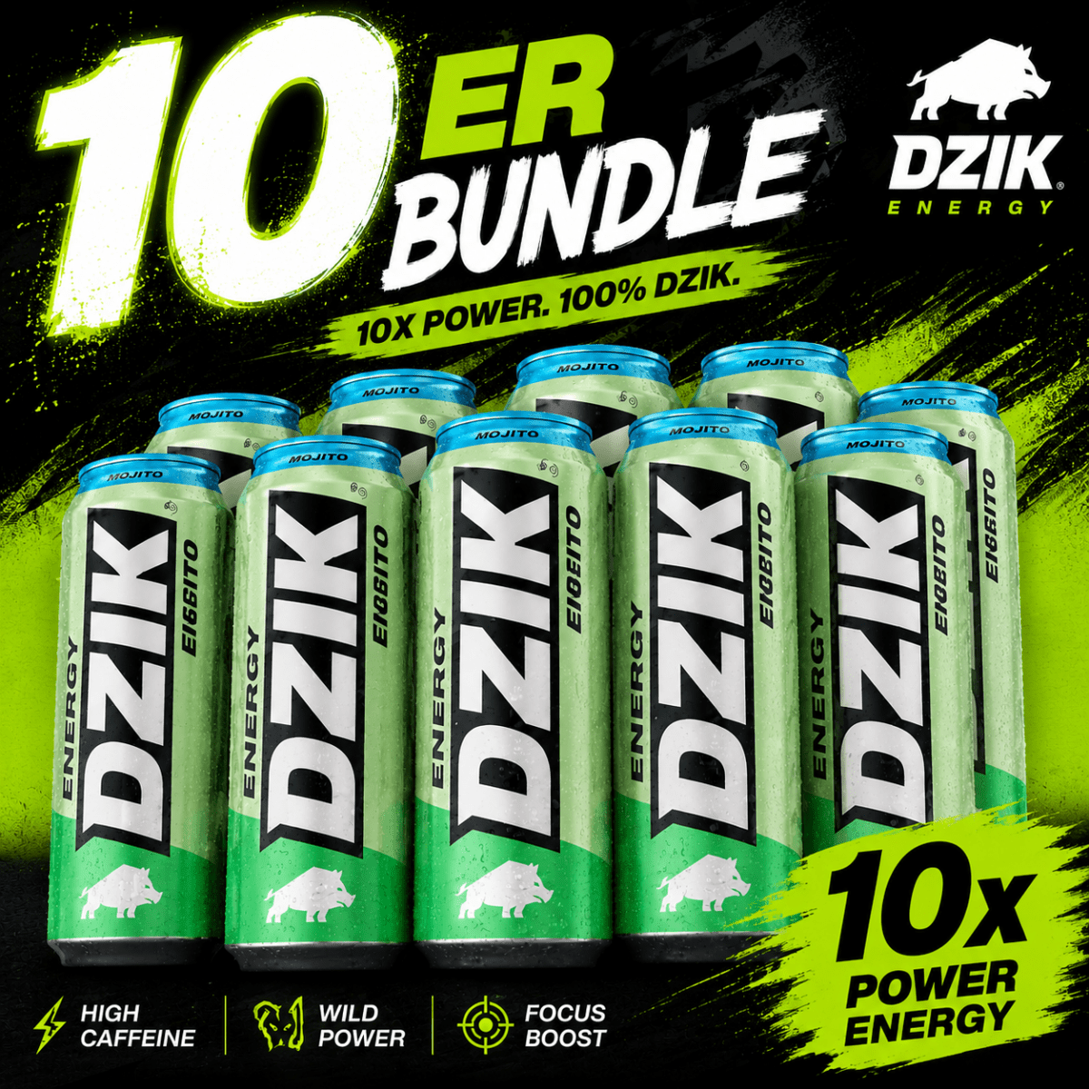 Energy Drink Zero Mojito 500ml - DZIK (zzgl. 0,25€ Pfand) - Polskashop24