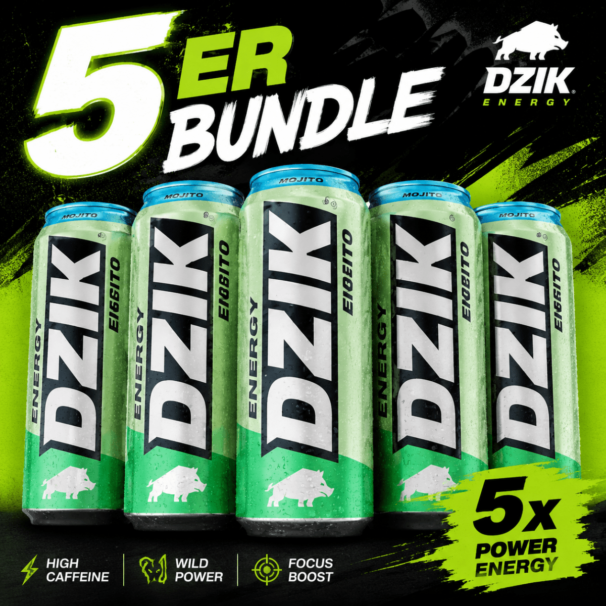 Energy Drink Zero Mojito 500ml - DZIK (zzgl. 0,25€ Pfand) - Polskashop24