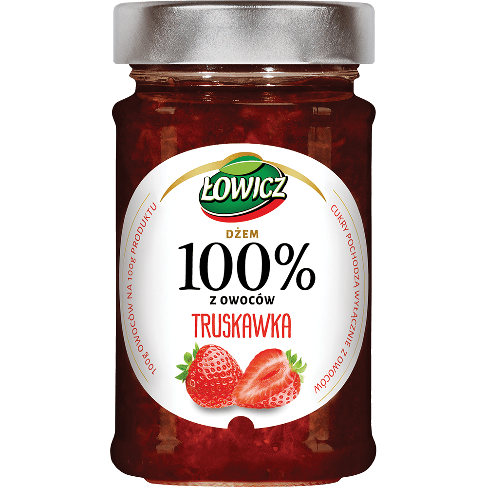 Erdbeer-Konfitüre Dżem Truskawkowy 100% 210g - Łowicz - Polskashop24