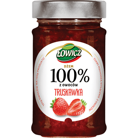 Erdbeer-Konfitüre Dżem Truskawkowy 100% 210g - Łowicz - Polskashop24