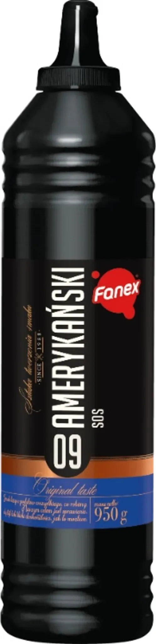 Fanex Amerikanische Sauce 950g Sos Amerykański pikante Sauce mit Zwiebeln für Burger und Hotdogs