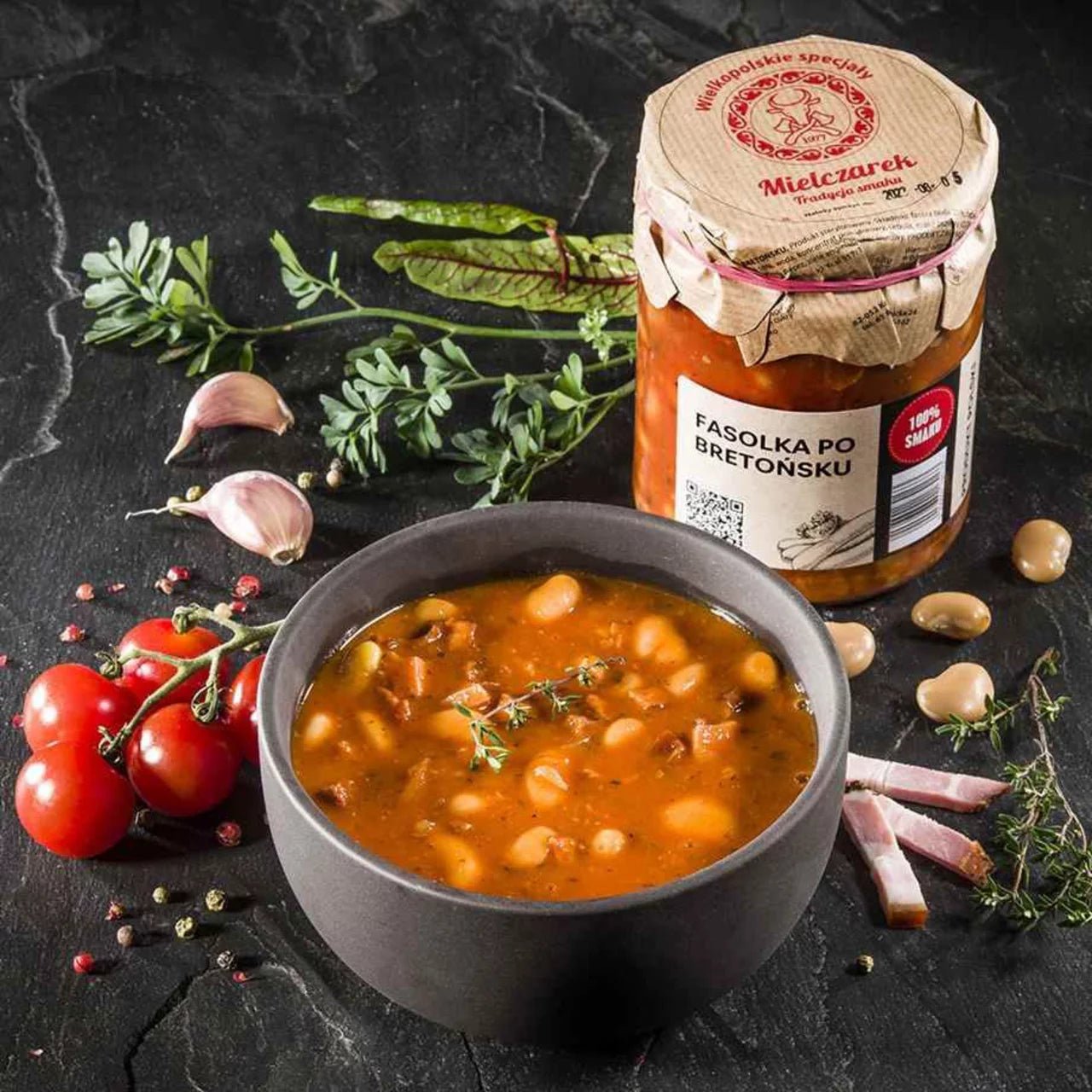 Fasolka po bretońsku 490g - Z.M. Mielczarek Bohnen nach bretonischer Art kaufen - Polskashop24.de - Online Supermarkt mit Lebensmittel aus Polen