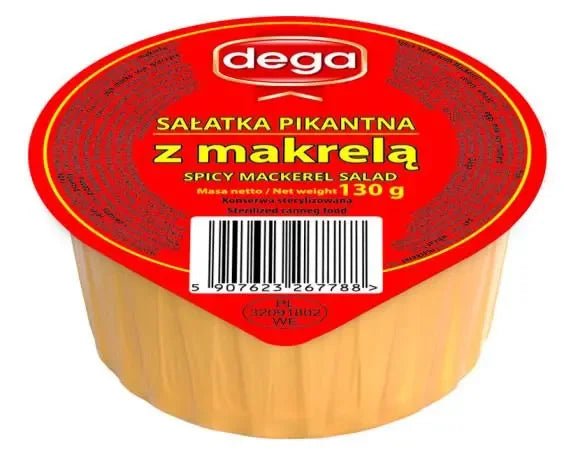 Fischaufstrich Makrele pikant Sałatka z Makreli 130g - Dega - Polskashop24