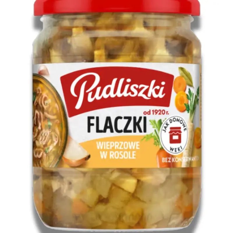 Flaki Wieprzowe w Rosole 500g - Pudliszki Schweinekutteln in Brühe kaufen - Polskashop24