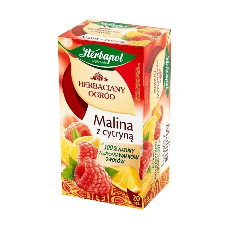 Frucht - Kräutertee Himbeere mit Zitrone - Herbaciany Ogród Malina z cytryną 54g - Herbapol - Polskashop24