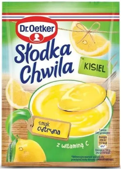 Fruchtdessert Kisiel Słodka Chwila Gelee mit Zitronengeschmack - Słodka Chwila cytrynowy 30g - Dr. Oetker - Polskashop24