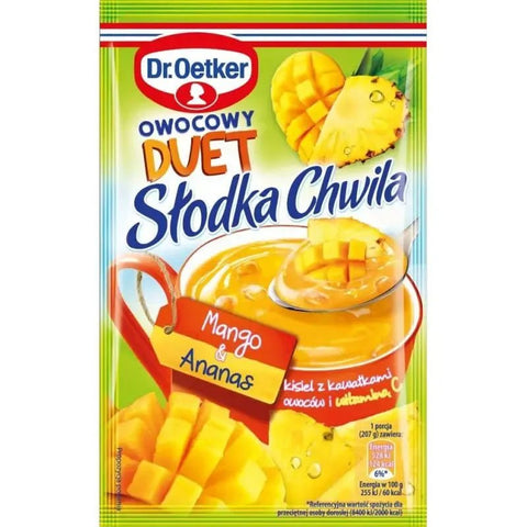 Fruchtdessert Kisiel Słodka Chwila mit Mango - & Ananas - Geschmack - Słodka Chwila mango i ananas 32g - Dr. Oetker - Polskashop24