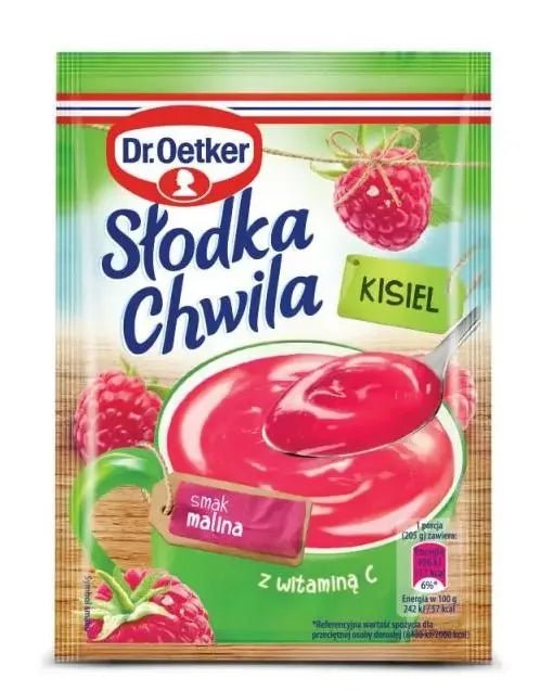 Fruchtdessert Słodka Chwila Gelee mit Himbeergeschmack - Kisiel Słodka Chwila malinowy 30g - Dr. Oetker - Polskashop24