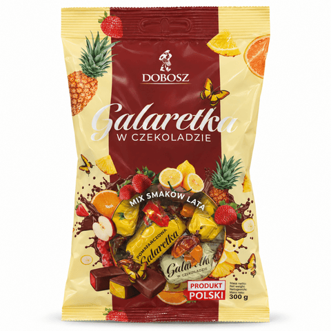 Fruchtgelee in Schokolade – Sommerfrüchte-Mix 300 g – Dobosz - Polskashop24