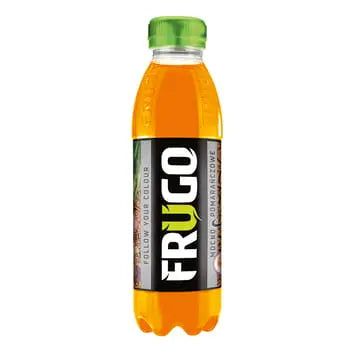 Frugo Ultraorange Getränk 500ml PET Flasche Orange Passionsfrucht polnisches Erfrischungsgetränk