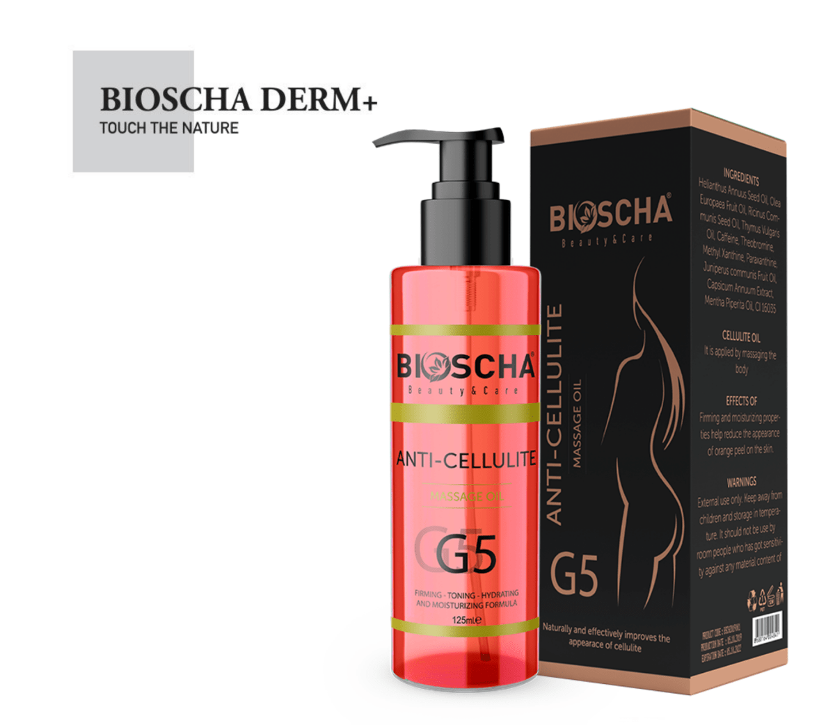 G5 Anti - Cellulite Massageöl 125ml - Bioscha Derm Plus - Polskashop24