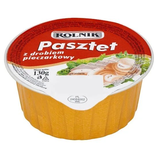Geflügelpastete mit Champignons - Pasztet drobiowy z pieczarkami 130g - Rolnik - Polskashop24